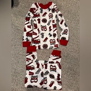 Fire Truck Print Kids Pajamas